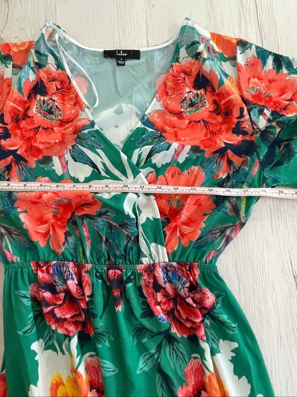 Lulus Still In Paradise Green Floral Print Maxi Dress Size Small - Picture 6 of 10